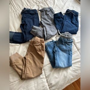 5 pairs toddler pants 4T khakis pull on